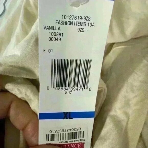 NWT Jones New York Ivory Long Sleeve Tee XL Stretch Classic Minimalist Basic - Picture 5 of 8